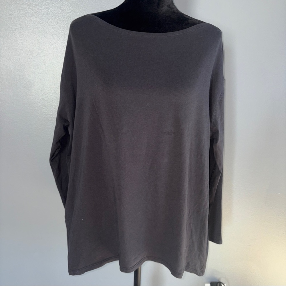 Lululemon Athletica Back In Action Black Long Sleeve Top Womens 10